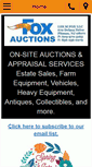 Mobile Screenshot of foxauctioneering.com